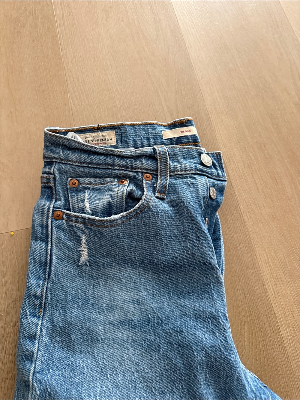 Signature by Levi Strauss Light Blue High-Rise Straight Jeans